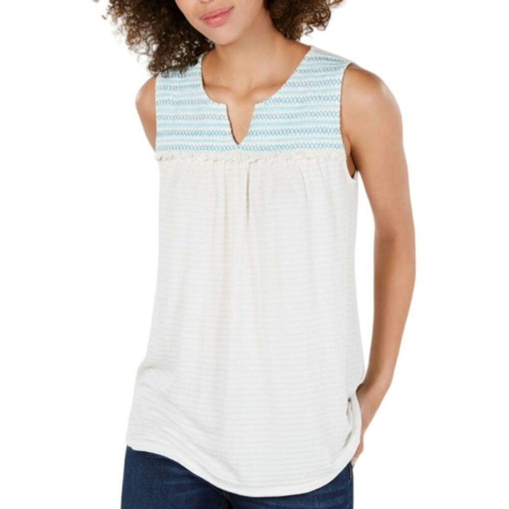 Style & Co Embroidered Textured Top size XXL - Picture 2 of 8